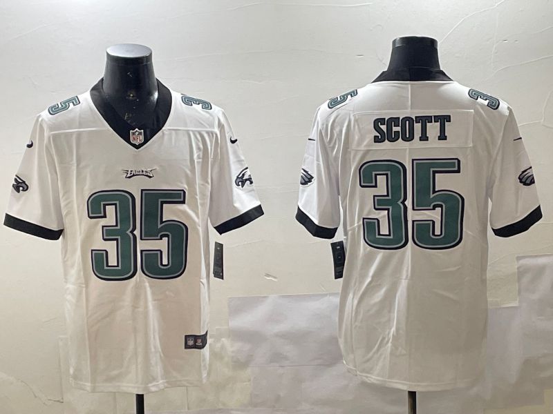 Men Philadelphia Eagles #35 Scott White Second generations 2025 Nike Vapor Limited NFL Jersey style 5
